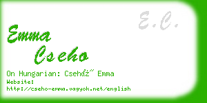 emma cseho business card